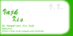 vajk kis business card